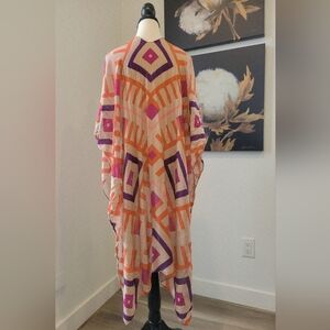 3/$30 - Geometric Patterned Kaftan Dress